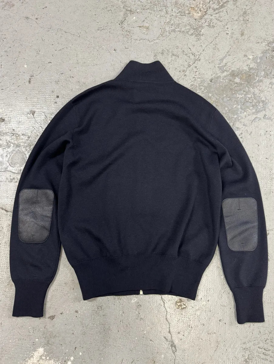 FW2000 Prada Navy Zip-up Sweater (L) jpqqtkY 4