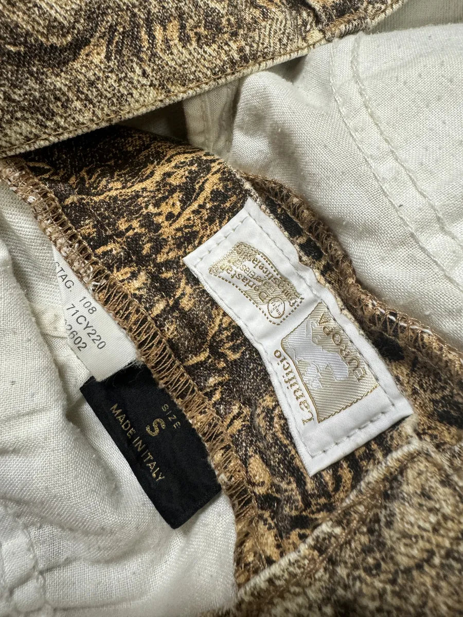 FW2000 Roberto Cavalli Beige Eroded Marble Pants (S) uqpYXmq 9