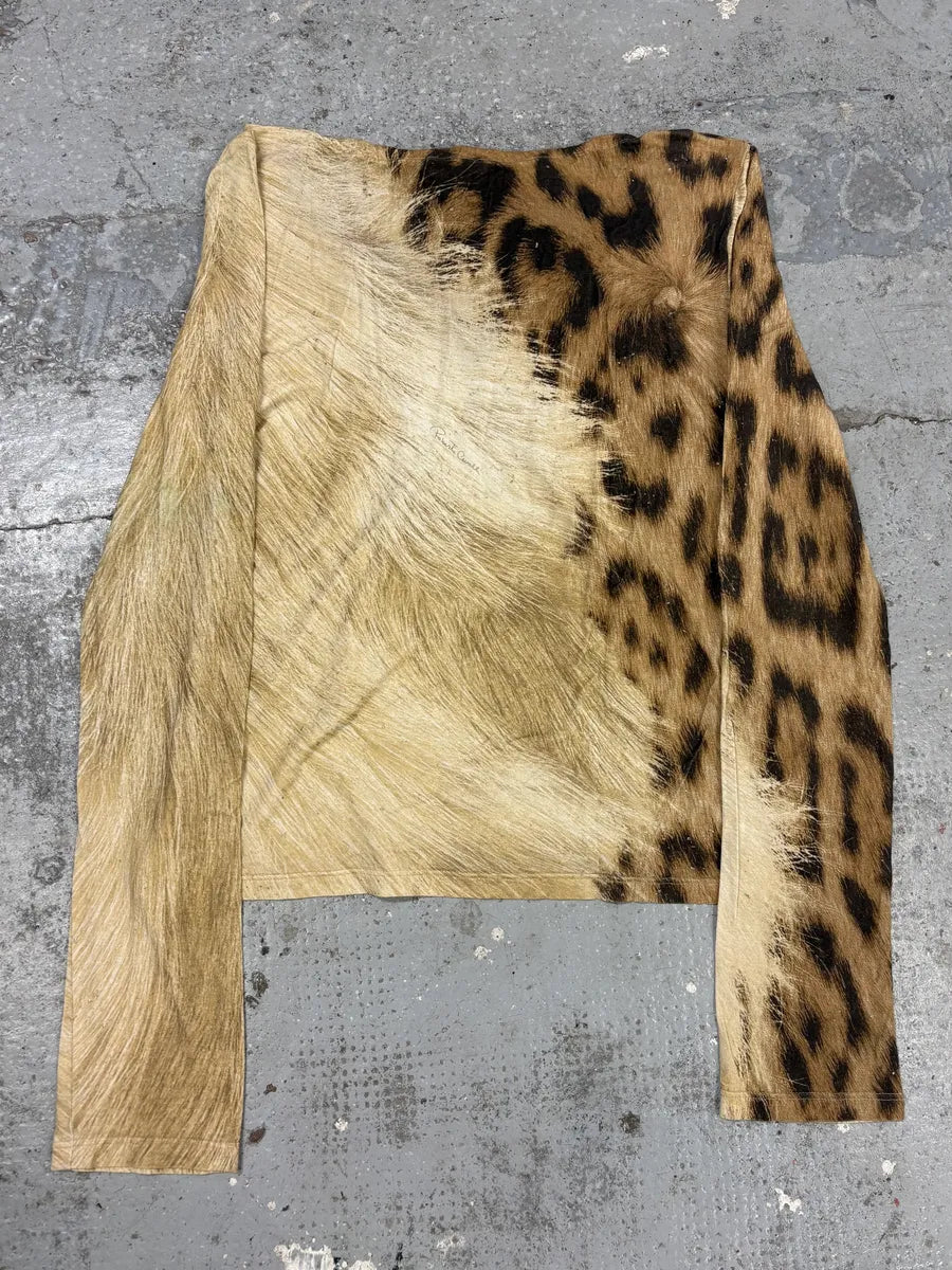 FW2000 Roberto Cavalli Beige Leopard Print Cardigan XNKJLyd 5