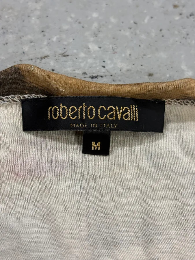 FW2000 Roberto Cavalli Beige Leopard Print Cardigan XNKJLyd 7