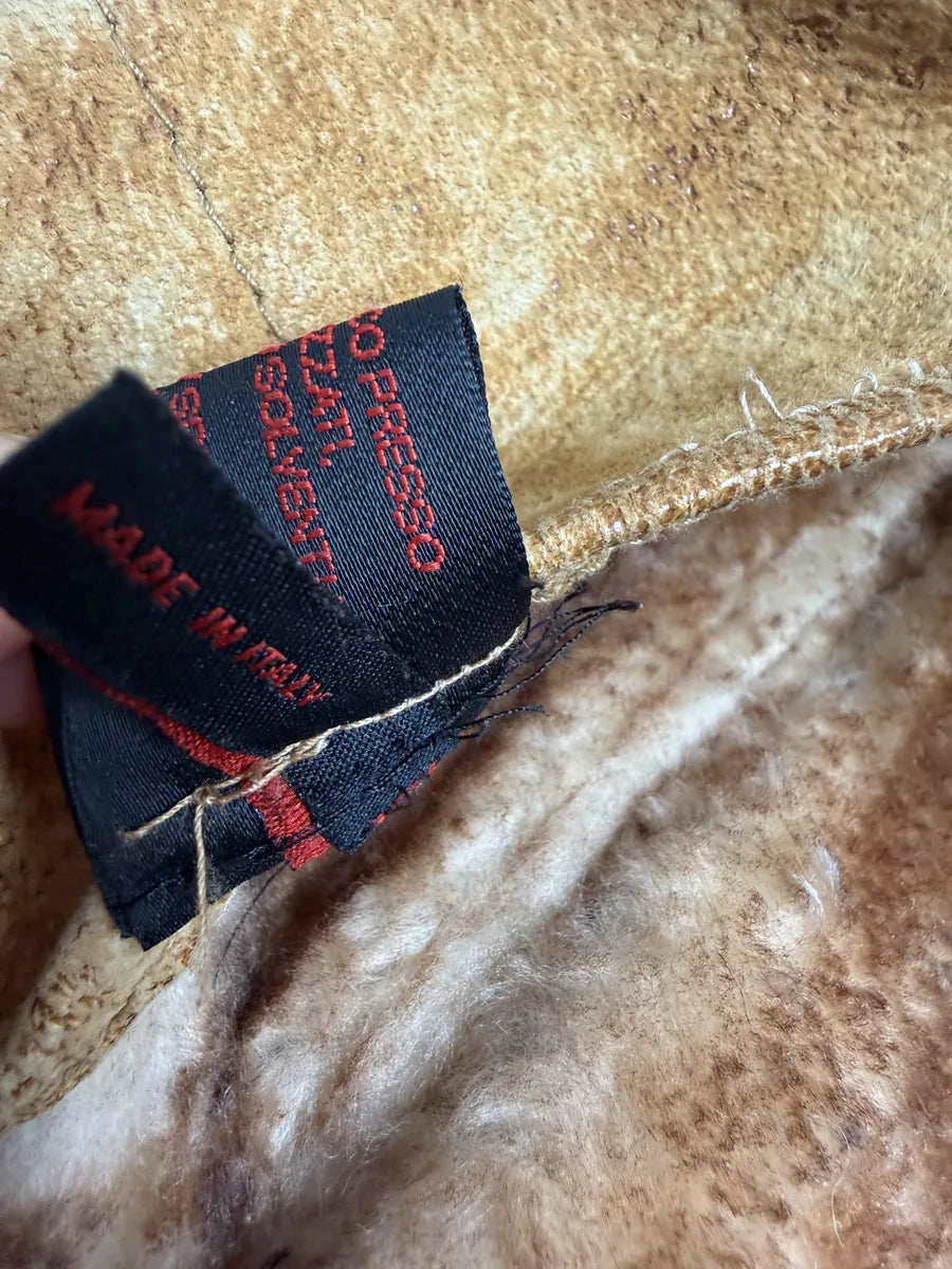 FW2000 Roberto Cavalli Beige Shearling Leather Jacket  eTmJcDt 12