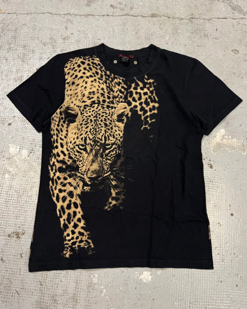 FW2000 Roberto Cavalli Black Leopard T-Shirt (S) PPFshvM 0