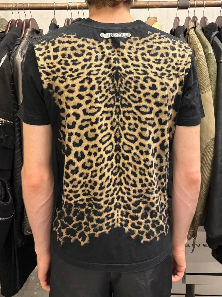 FW2000 Roberto Cavalli Black Leopard T-Shirt (S) PPFshvM 2