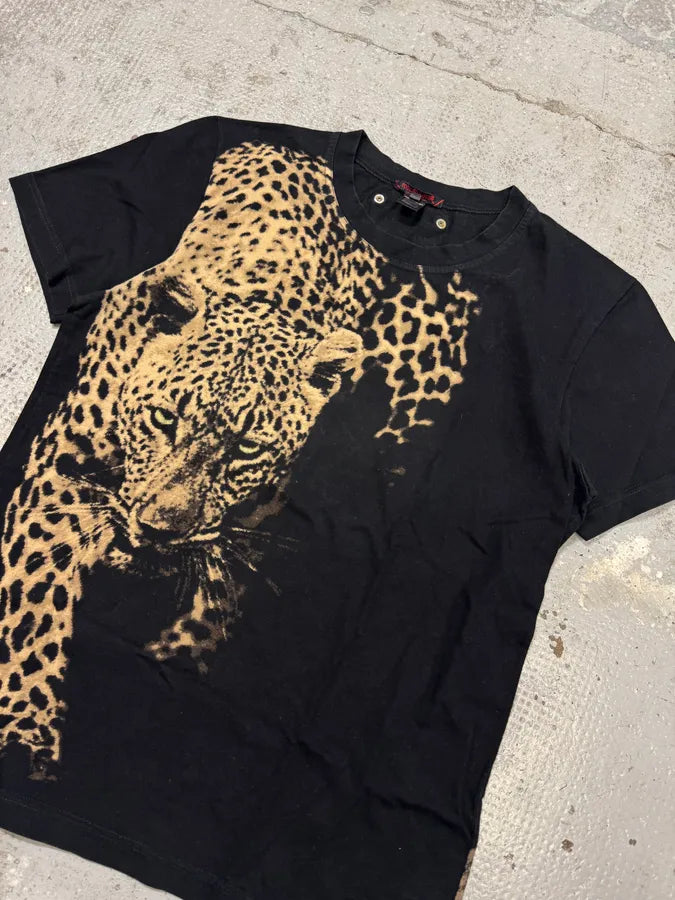 FW2000 Roberto Cavalli Black Leopard T-Shirt (S) PPFshvM 5