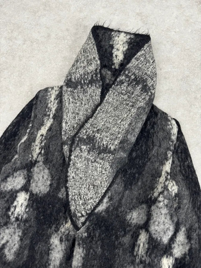 AW2002 Roberto Cavalli Black Mohair Abstract Animal Print Cardigan ulvoBOY 6