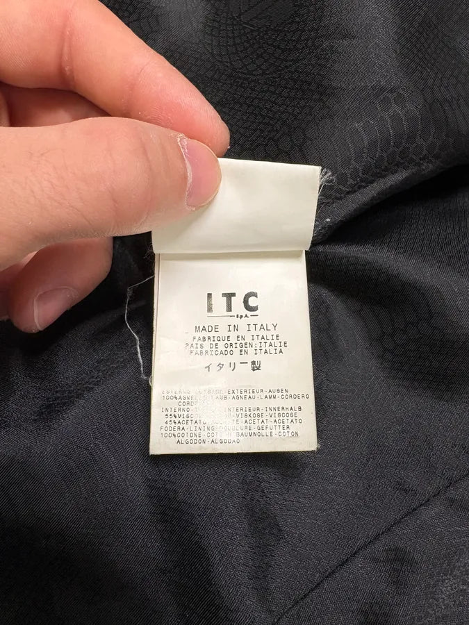 FW2000 Roberto Cavalli Black Raw Leather Blazer Suit (M) BuiVsgT 12