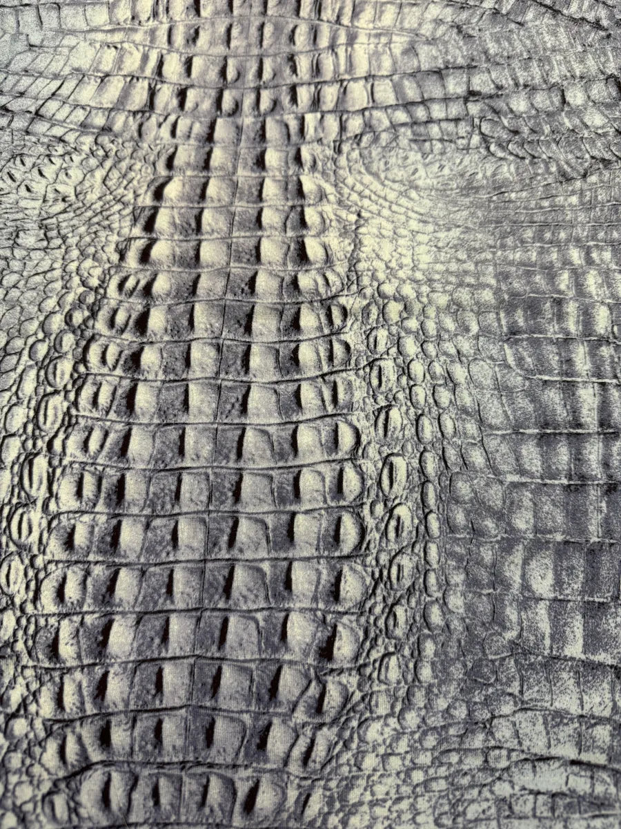 FW2000 Roberto Cavalli Blue Crocodile Effect Tee-Shirt (S) 4