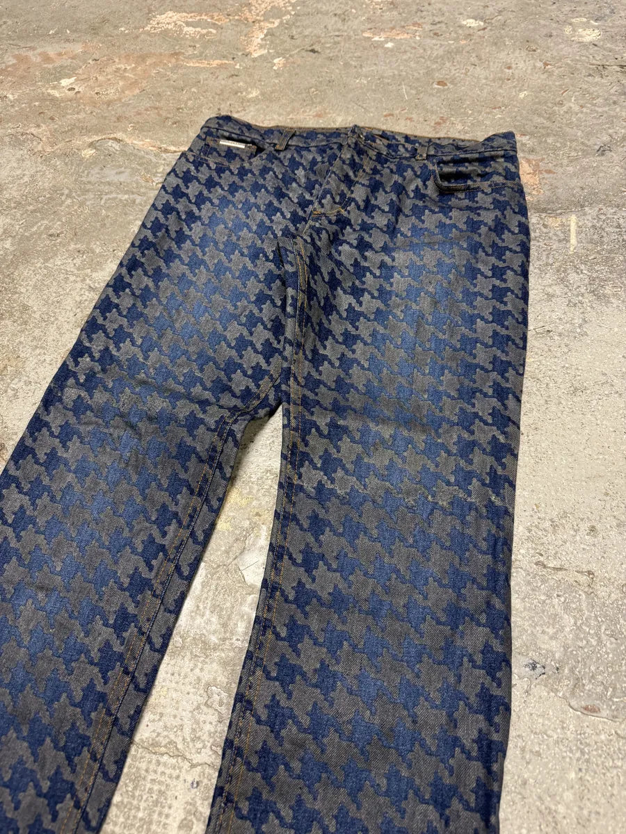 FW2000 Roberto Cavalli Blue Faded Raw Denim Pants (M) 10
