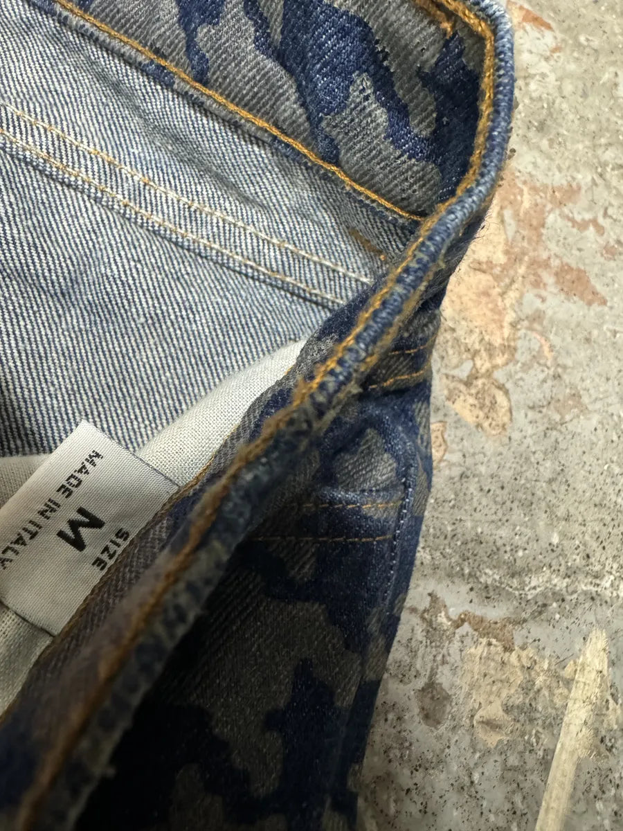 FW2000 Roberto Cavalli Blue Faded Raw Denim Pants (M) 11