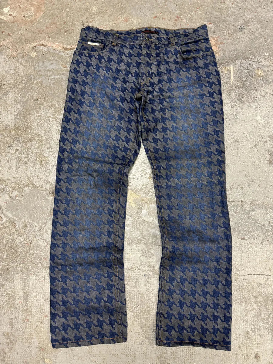 FW2000 Roberto Cavalli Blue Faded Raw Denim Pants (M) 6