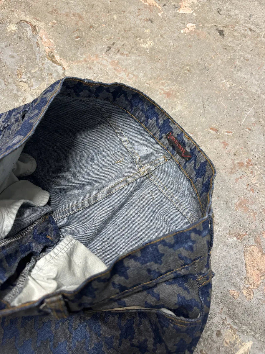 FW2000 Roberto Cavalli Blue Faded Raw Denim Pants (M) 7
