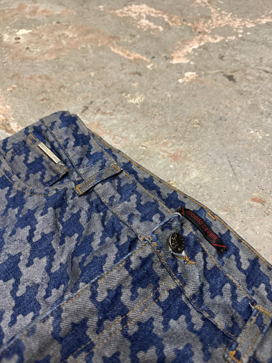 FW2000 Roberto Cavalli Blue Faded Raw Denim Pants (M) 8