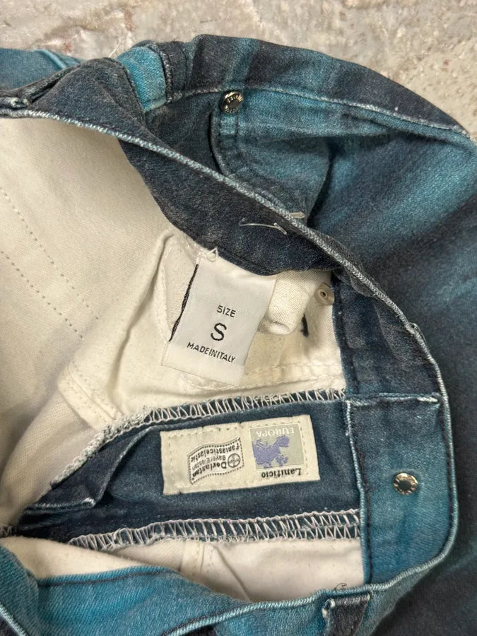 FW2000 Roberto Cavalli Blue Flowers Spectrum Pants florkfY 8