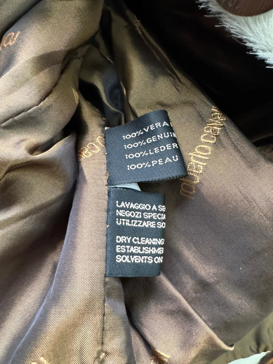 FW2000 Roberto Cavalli Cow Fur Trench Coat (XS) 6