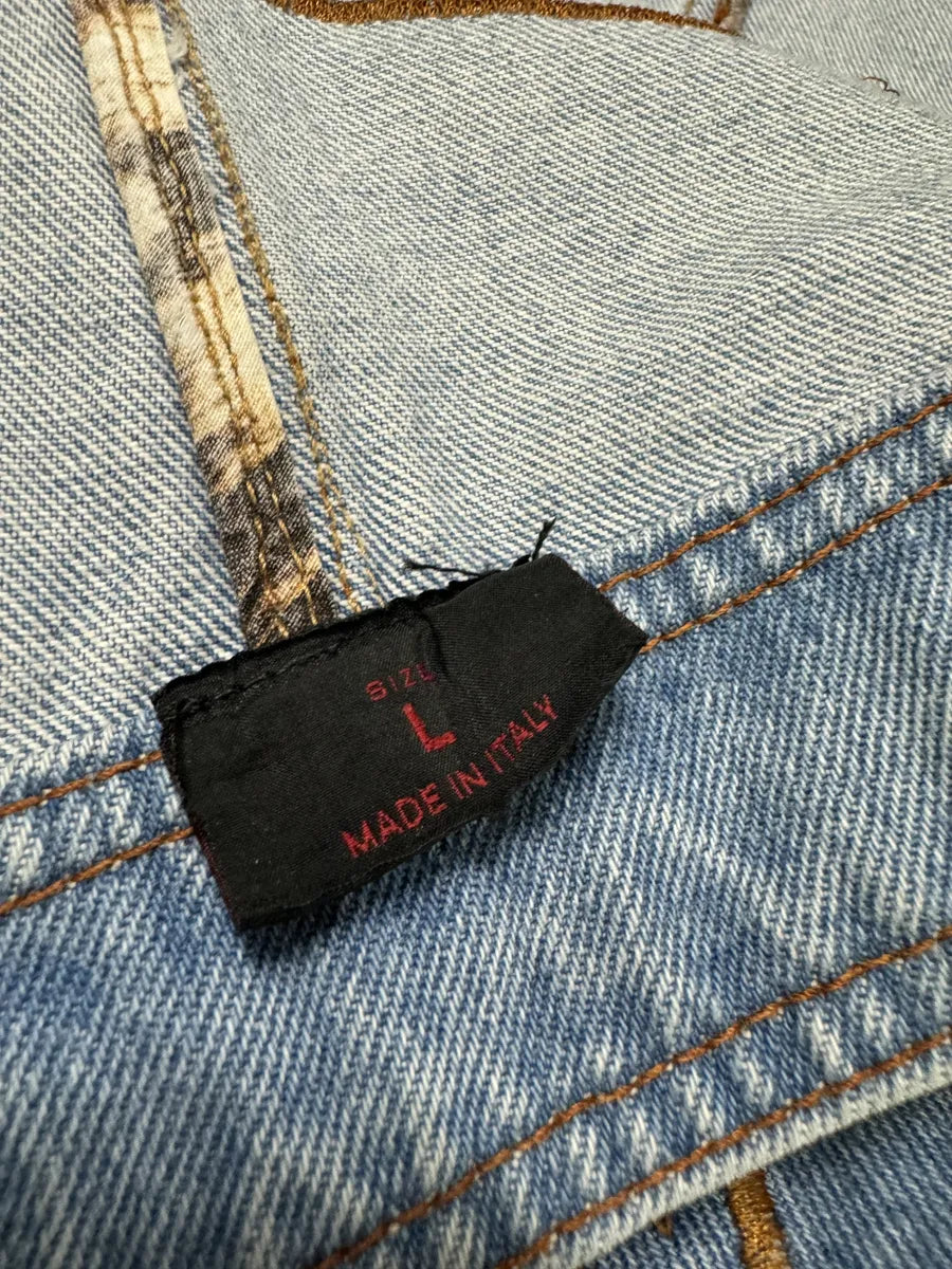 FW2000 Roberto Cavalli Embroidered Blue Denim Jacket odBWebw 6