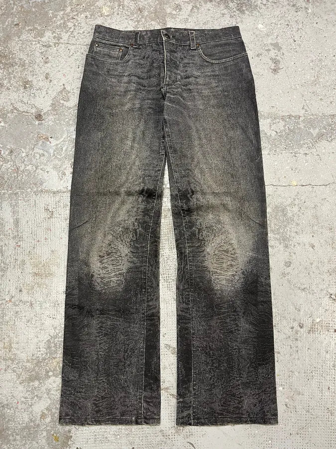 FW2000 Roberto Cavalli Grey Marble Effect Pants OwoIpnK 0