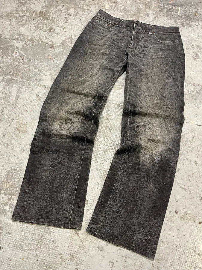 FW2000 Roberto Cavalli Grey Marble Effect Pants OwoIpnK 4