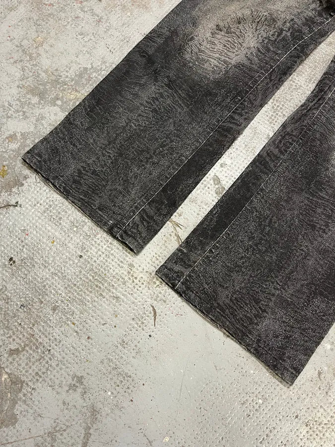 FW2000 Roberto Cavalli Grey Marble Effect Pants OwoIpnK 6