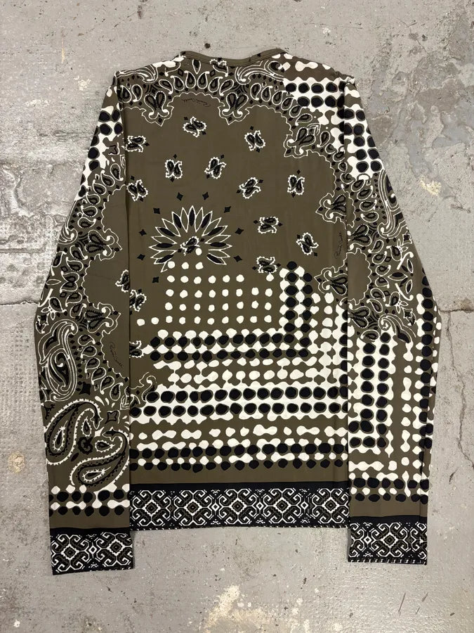 FW2000 Roberto Cavalli Olive Mozaic Longsleeves (S) TpYirVf 3
