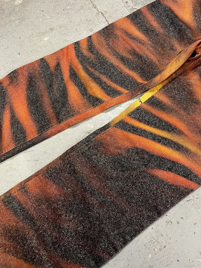 FW2000 Roberto Cavalli Orange Tiger Savage Pants (L) 11