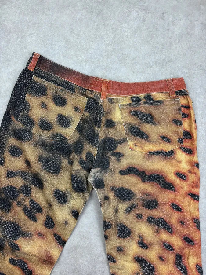 FW2000 Roberto Cavalli Rust Guava Red Glitter Jeans DWrbIwL 6