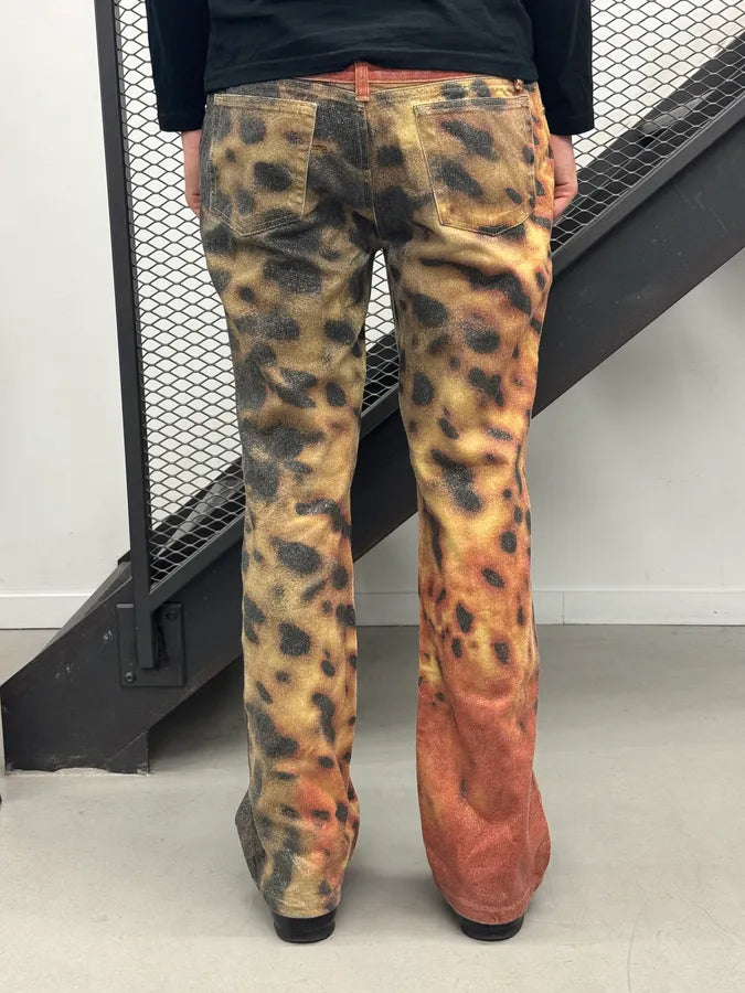 FW2000 Roberto Cavalli Rust Guava Red Glitter Jeans DWrbIwL 3