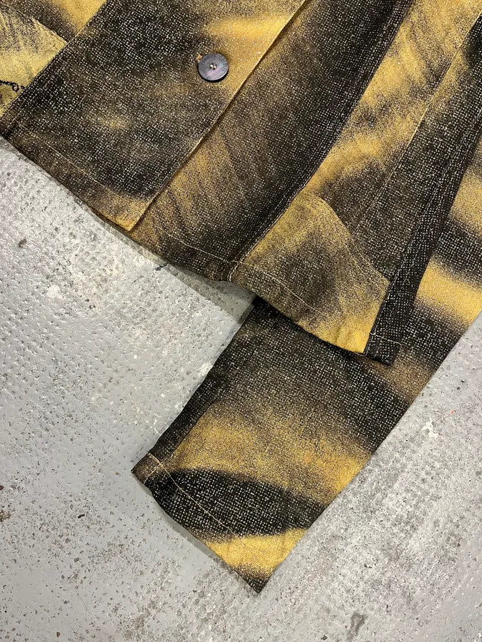 FW2000 Roberto Cavalli Savage Black & Yellow Blazer Jacket tsWGUCn 5