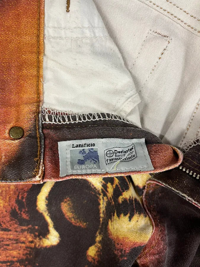 FW2000 Roberto Cavalli Savage Orange Tiger Pants (M) wTnwuvC 10