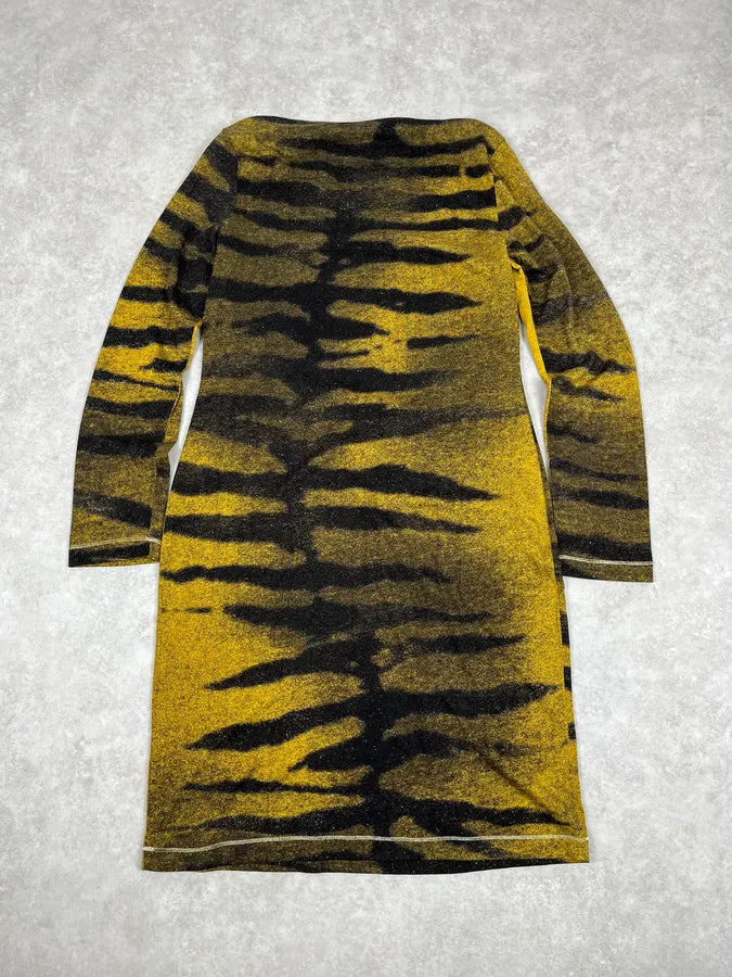 FW2000 Roberto Cavalli Savage Tiger Dress TOvRPwB 5