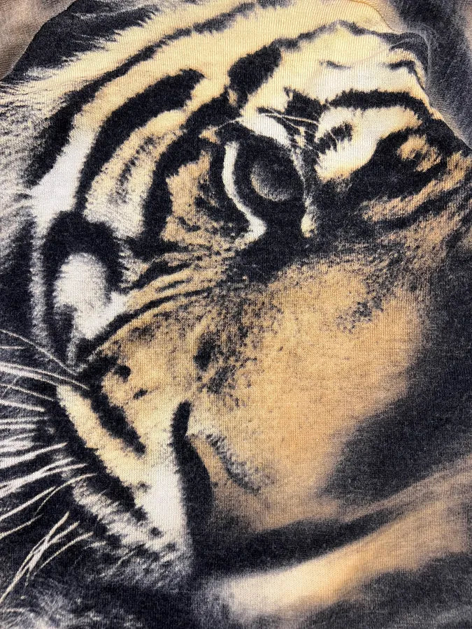 FW2000 Roberto Cavalli Savage Tiger Wool Silk Cardigan Top (XS) 2