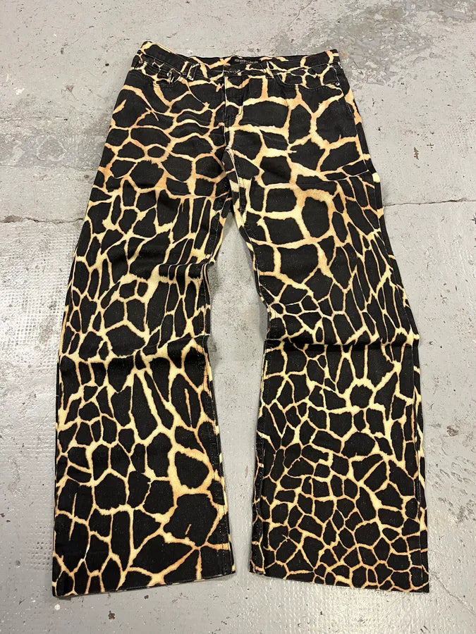 FW2000 Roberto Cavalli Seisma Guava Black Pants rwAwjvb 0