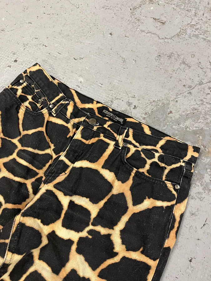 FW2000 Roberto Cavalli Seisma Guava Black Pants rwAwjvb 5