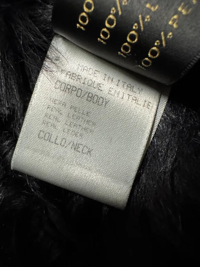 FW1998 Roberto Cavalli Shearling Fur Black Jacket (XS/S) 10