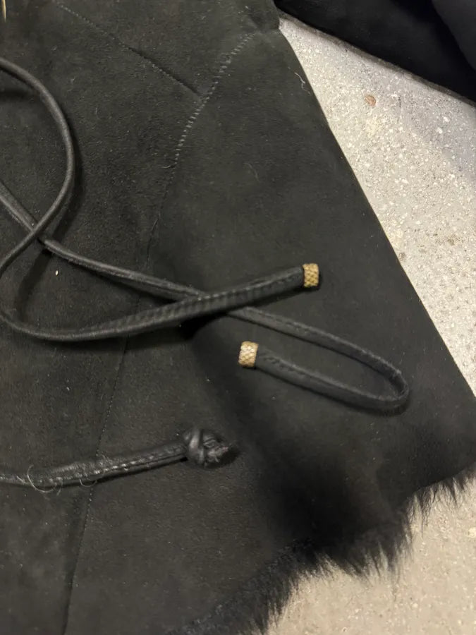 FW1998 Roberto Cavalli Shearling Fur Black Jacket (XS/S) 13