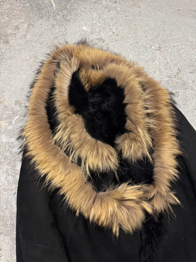 FW1998 Roberto Cavalli Shearling Fur Black Jacket (XS/S) 2