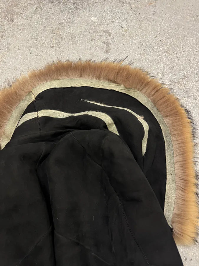 FW1998 Roberto Cavalli Shearling Fur Black Jacket (XS/S) 7