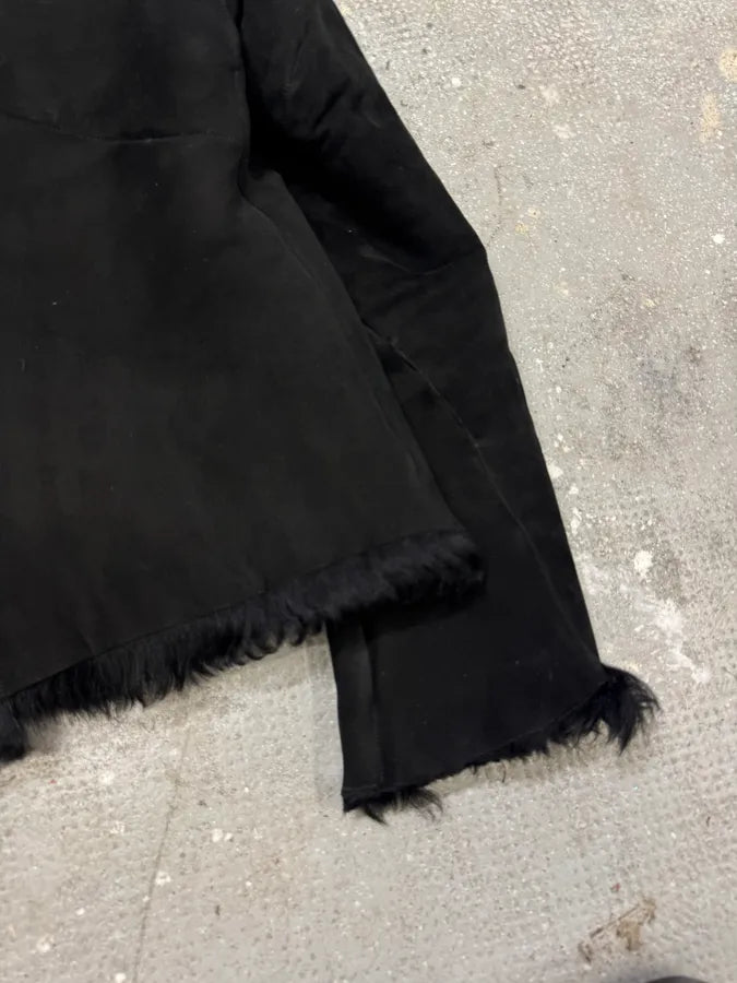 FW1998 Roberto Cavalli Shearling Fur Black Jacket (XS/S) 8