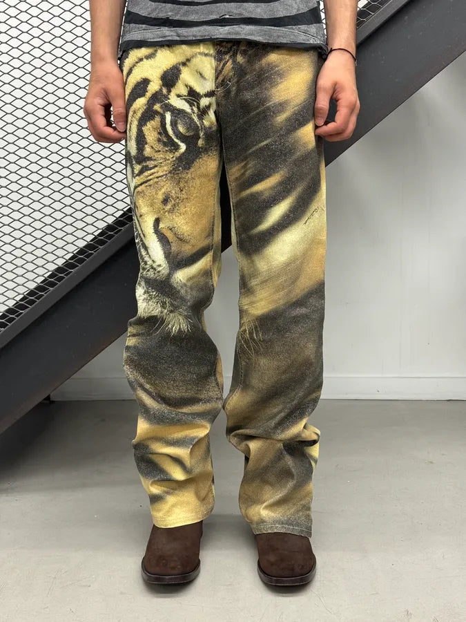 FW2000 Roberto Cavalli Tiger Print Pants wKPGmVT 1