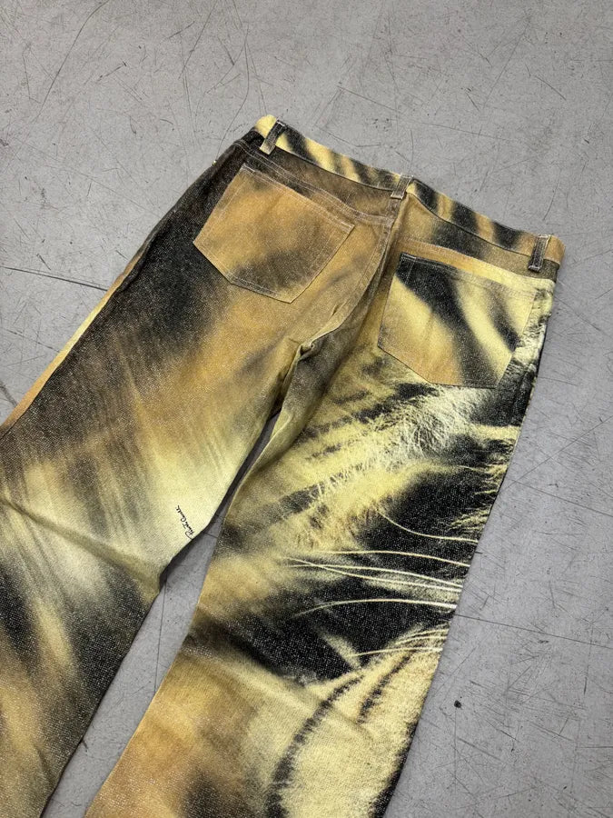 FW2000 Roberto Cavalli Tiger Print Pants wKPGmVT 10