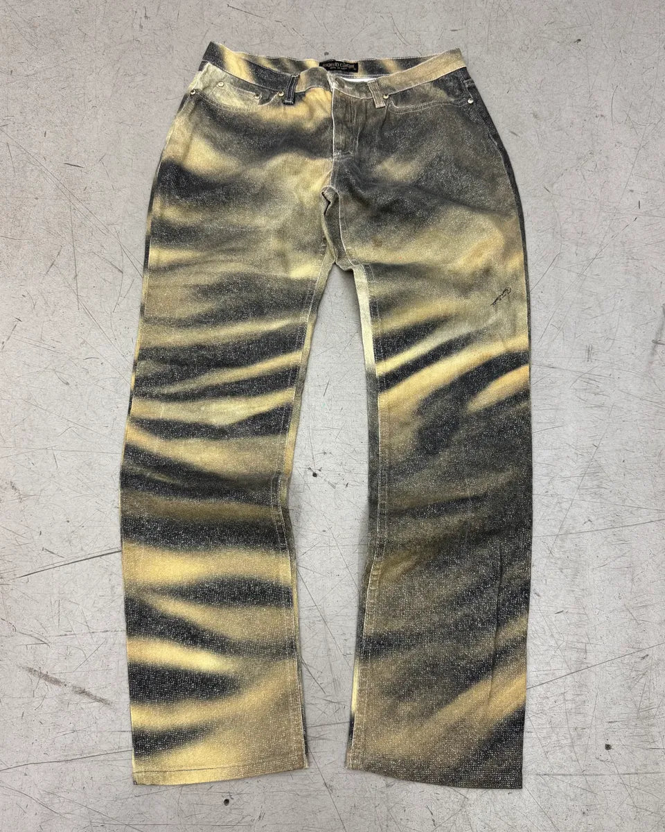 FW2000 Roberto Cavalli Tiger Print Slim Pants FGkeKGT 0