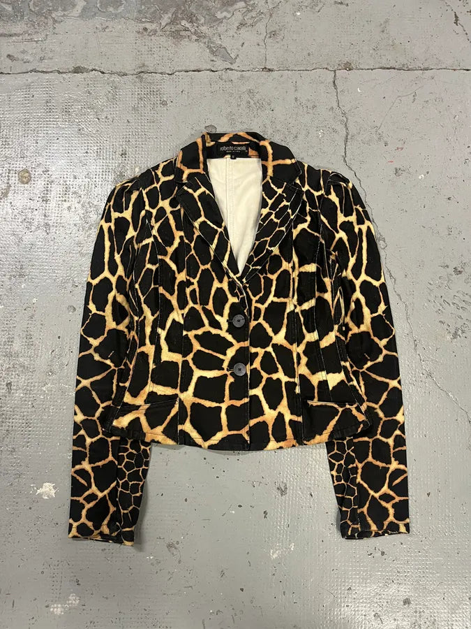 FW2000 Roberto Cavalli Vulcano Seisma Black Blazer Jacket TnRoRos 0