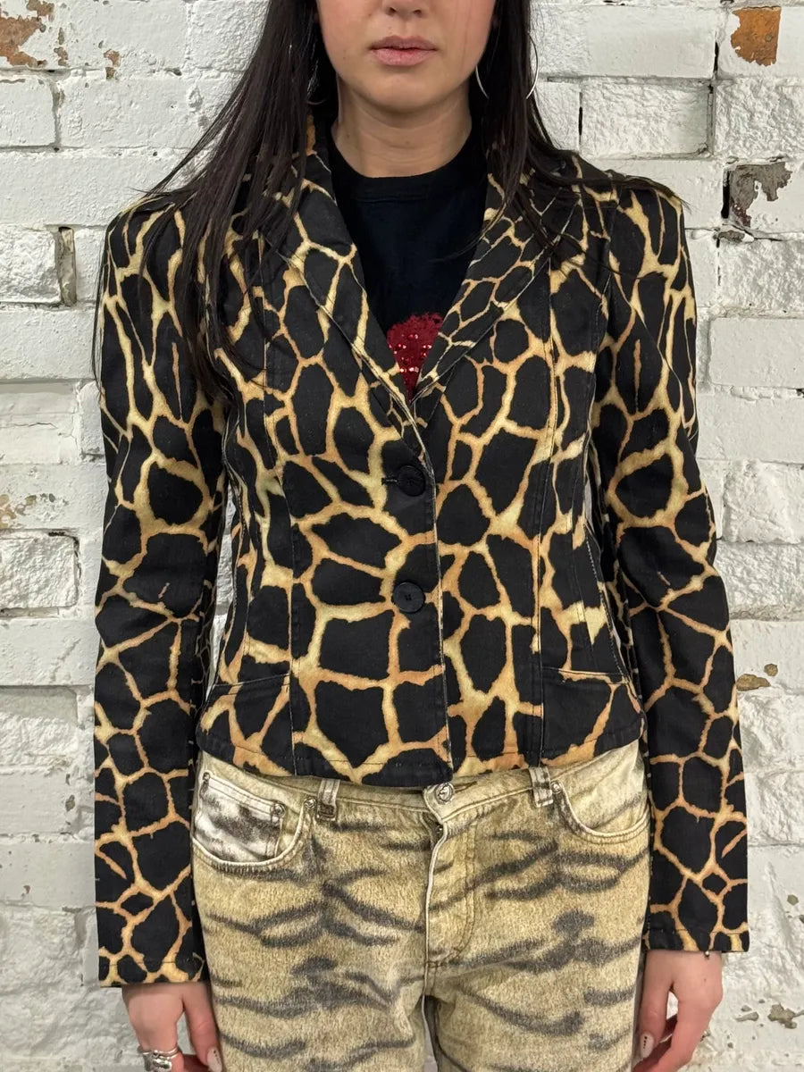 FW2000 Roberto Cavalli Vulcano Seisma Black Blazer Jacket TnRoRos 1