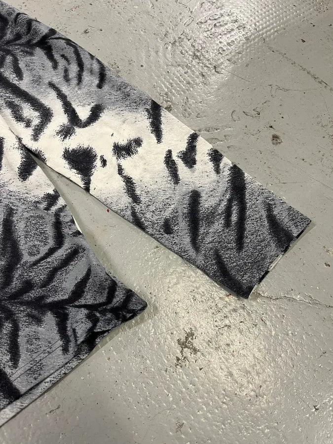 FW2000 Roberto Cavalli White & Blue Zebra Savage Longsleeves PrAfXpq 5