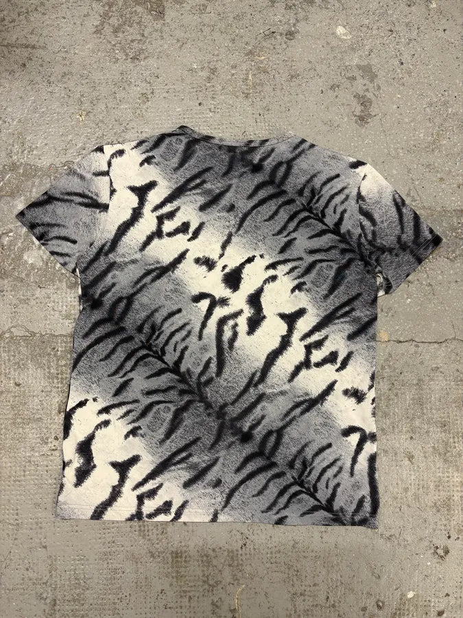 FW2000 Roberto Cavalli Zebra Savage White & Blue Tee-Shirt (S) HqXWLDt 3