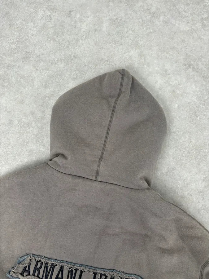 2000s Armani Brown Fur-Lined Zip-up Hoodie RdXSOLW 5