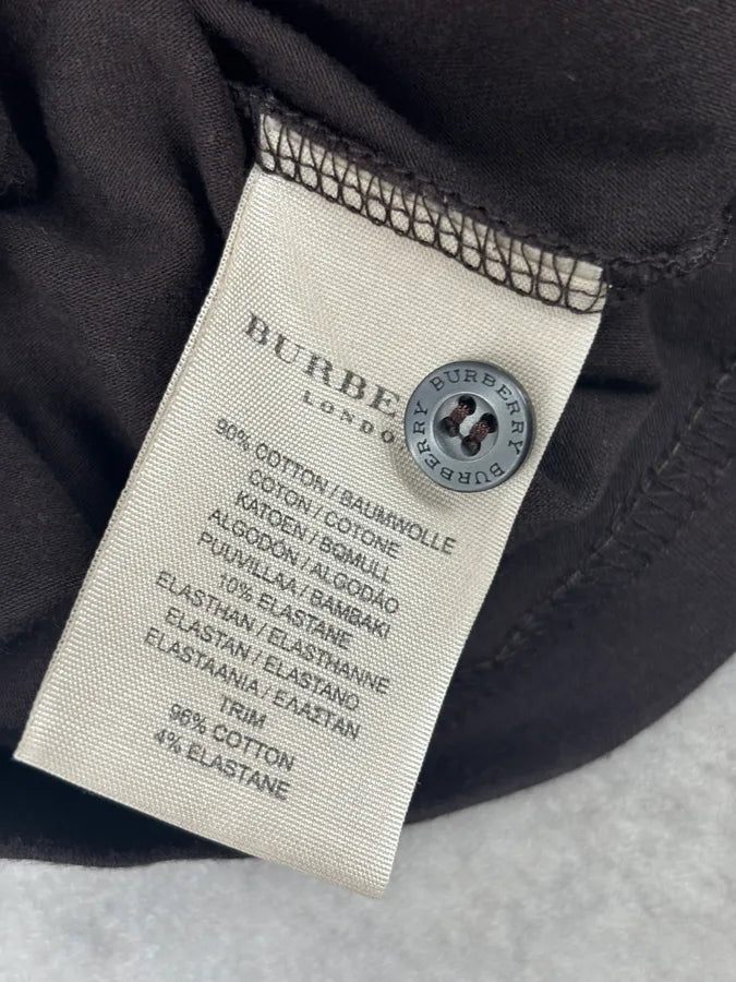 Burberry Brown Cotton Check Shoulder Panel Longsleeve T-Shirt  fscKjGl 9