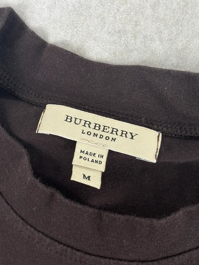 Burberry Brown Cotton Check Shoulder Panel Longsleeve T-Shirt  fscKjGl 7