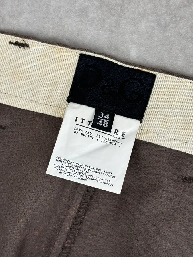 SS2008 Dolce & Gabbana Brown Archive Utility Cargo Pants YTzFIjP 11