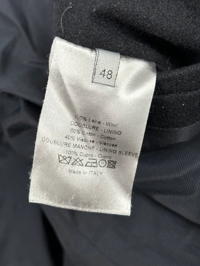 2010s Dior Homme Black Wool Double-Breasted Caban Jacket RtwXhcc 8