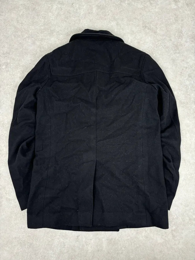2010s Dior Homme Black Wool Double-Breasted Caban Jacket RtwXhcc 4